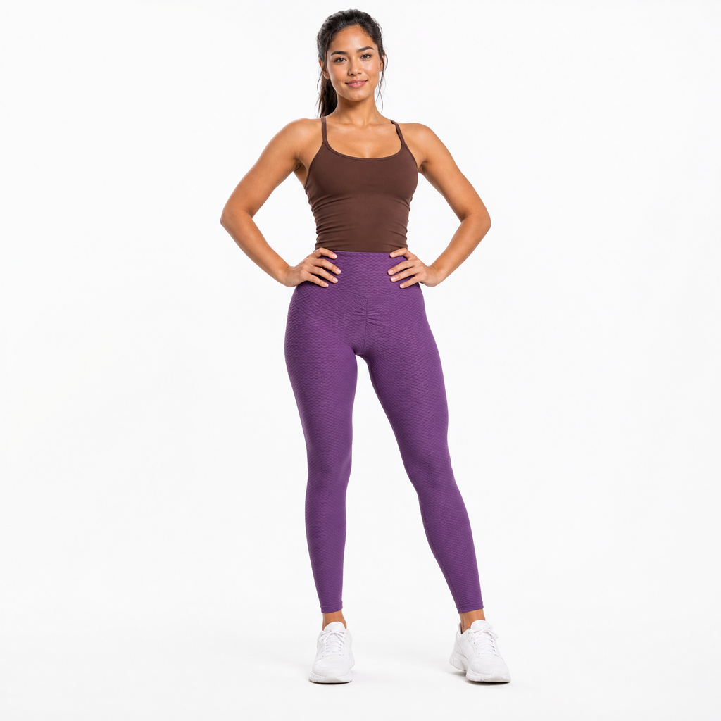 Scrunch Sculpt Legging in Amethyst, front
