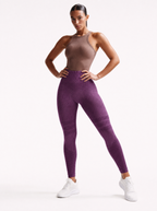 Seamless Contour Legging in Plum, front